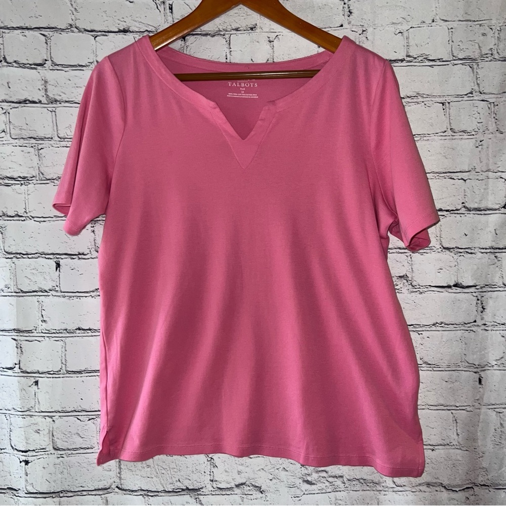 Talbots‎ The Talbots Tee Pink Pima Cotton Plus Size 1X